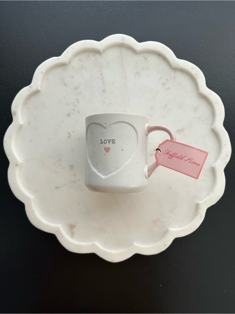Sheffield Home Pink and White Love Mug